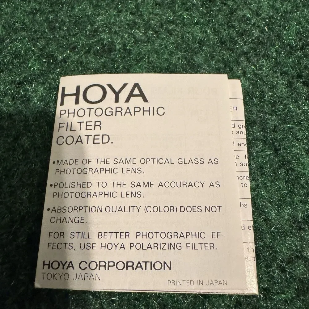 HOYA 62mm UV(O) Lens Filter. In Very Good Condition. Includes Box And Case.